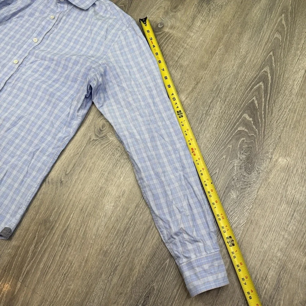 Todd Snyder Dress Shirt Mens Size 16 36/37 Plaid Cotton Spread Collar Business